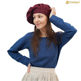 Red Wool Landsknechte Bag Hat