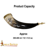 Large Viking Runic Drinking Horn 13" - 15" inch (32cm to 38cm)