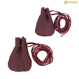 wine red medieval dice pouch