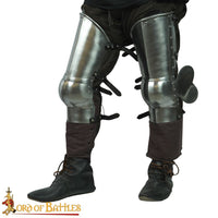 14th century French medieval plate leg armour