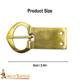 14th century Medieval belt buckle reproduction with rivets
