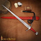 15th Century Sword with Red  Scabbard and included belt