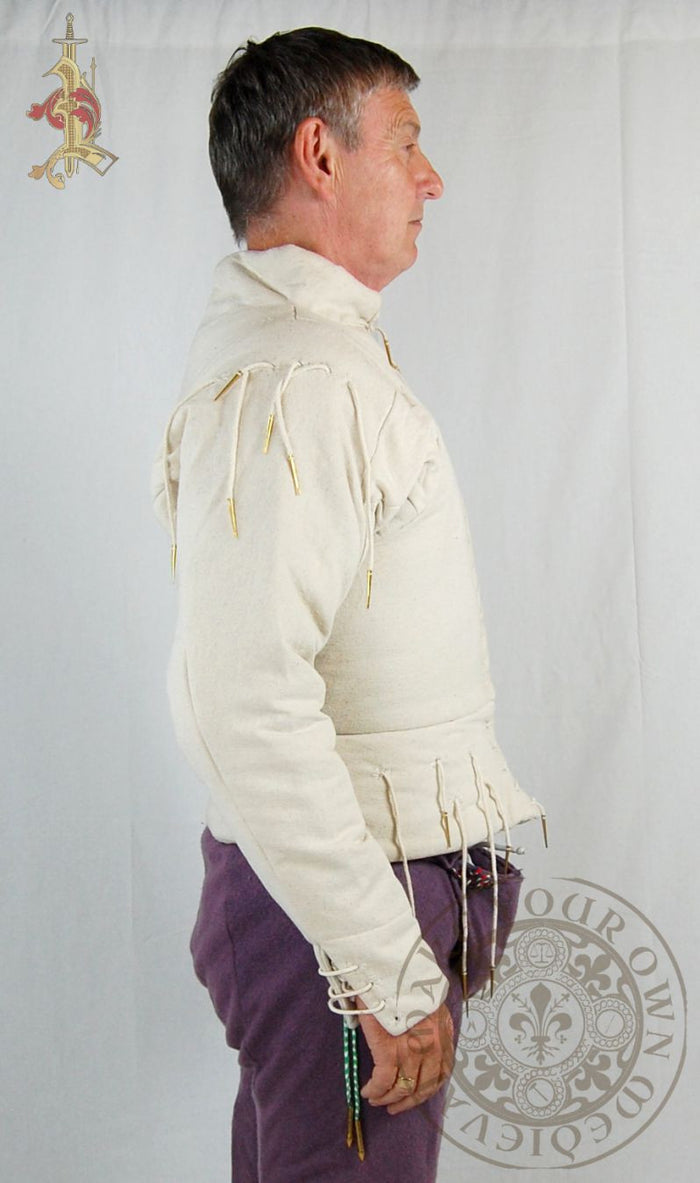 15th Century Arming Doublet With Aglets - Black, White and Red| Make ...