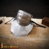 15th century historical gothic plate armour Bevor