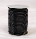 2mm thick black leather cord 100m roll