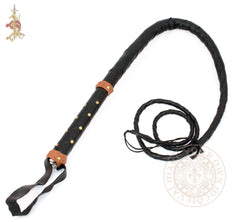 5 foot black leather whip 50 shades of gray,  fetish and fantasy