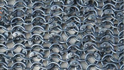 DFNM 1 kg Loose Chainmail Rings - Mild Steel Dome Riveted Flat Rings with  Rivets 18 Gauge /