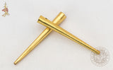 Aglet for medieval clothing made from brass