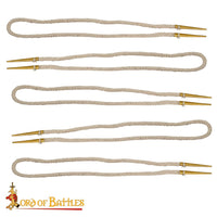 Aglets Points with Cord 45cm Long - White