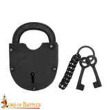 Antique reproduction Padlock with Two Keys