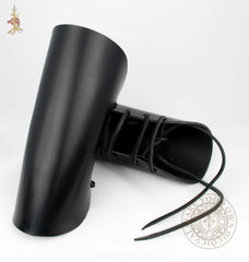 Archery bracers made from black veg tan leather Medieval and Viking costume