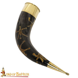 Australian drinking horn with thick brass rim