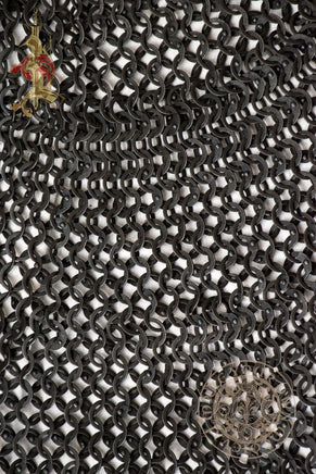 Aventail chainmail Riveted 14th century medieval armour reproduction