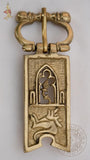 Belt buckle brass Medieval reenactment accessories garb