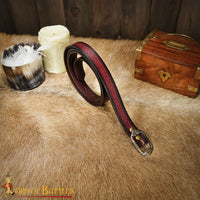 Renaissance Red Belt with Embossed Strap