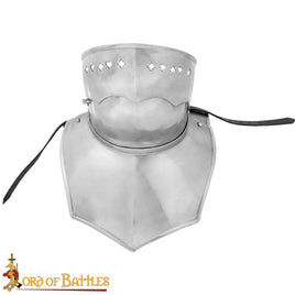 Bevor gothic plate Medieval armour reenactment 15th century