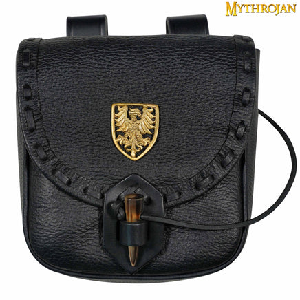 Black Leather bag that hangs from belt
