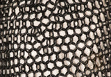 Black Chain mail coif with v face shape butted rings 10mm 16g 1401BK