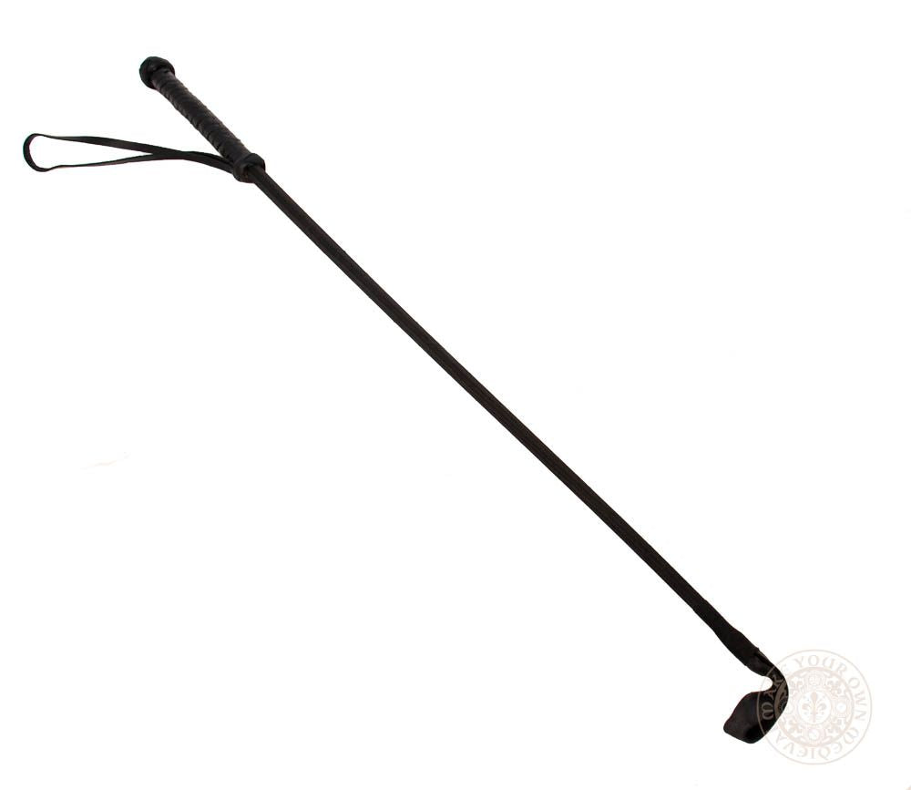 Leather Riding Crop Horse Whip - Black