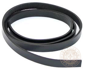 Black leather belt blank 12mm wide strap width