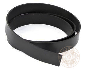 Black leather belt blank 30mm wide strap width