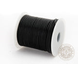 Dark brown leather cord 2mm thick on 25 meter roll