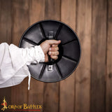 Blackened fluted lenticular buckler Medieval shield made from steel