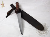 Bollock Dagger Knife 14th century Medieval reenactment with scabbard