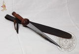 Bollock Dagger Knife 15th century Medieval reenactment with scabbard