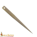 Bone sewing needle for renaissance sewing, clothing, arts and crafts