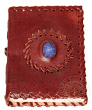 Book of shadows mini gift pagan leather journal with blue stone available in Australia