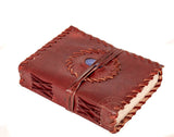 Book of shadows mini gift wiccan leather journal with blue stone available in Australia