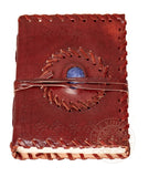 Book of shadows wiccan leather journal with blue stone available in Australia 