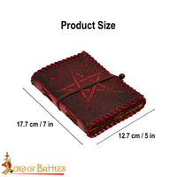 Book of Shadows Leather Diary made from red leather