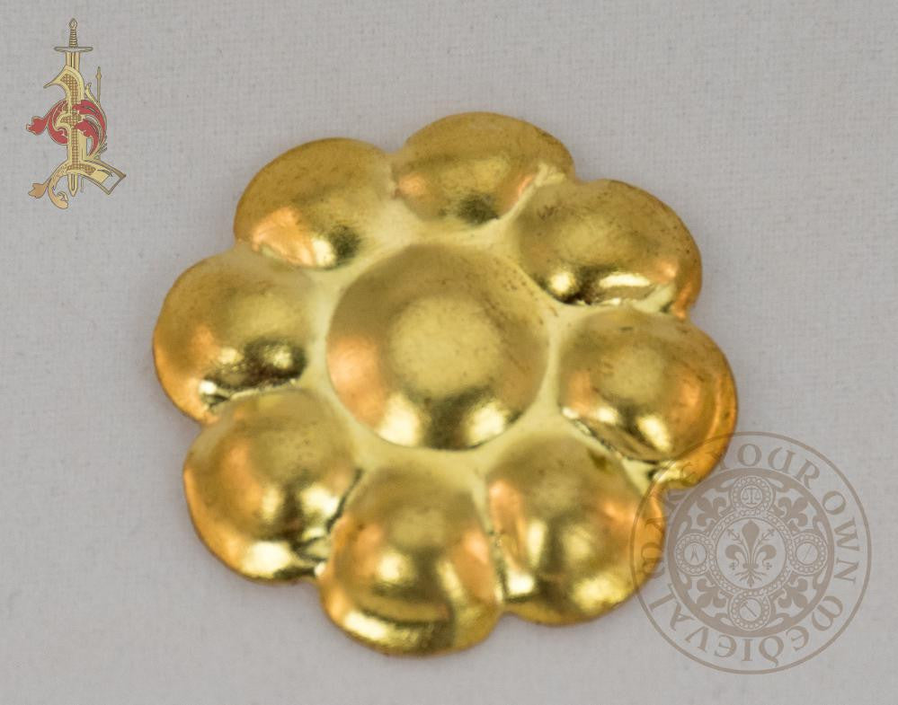 Decorative Brass Flower Adornment 25mm