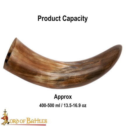 Brown Natural Rustic Drinking Horn