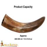 Brown Natural Rustic Drinking Horn