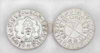 Burgundian 14th century coin Medieval reproduction made from pewter