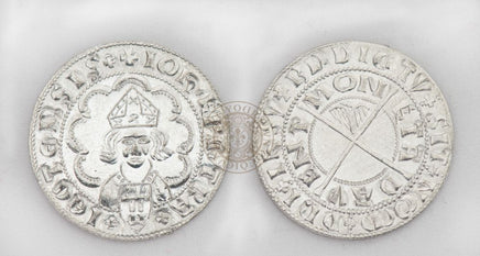 Burgundian 14th century coin Medieval reproduction made from pewter