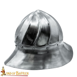 Burgundian kettle helmet for medieval reenactment combat armour