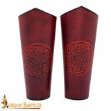 Celtic artwork leather Bracers