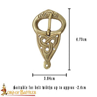Celtic knotwork belt Buckle made from brass