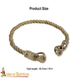 Viking neck torc jewellery made from brassCeltic neck torc jewellery made from brass