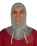 Chain mail coif medieval armour 1402ZP