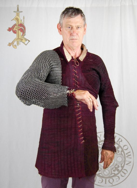 Chainmail Sleeves with Parital Chest 15th century Medieval armour
