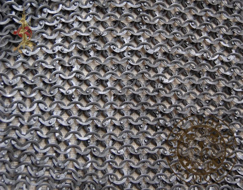 Chainmail Haubergeon Round Riveted Rings Medieval and Viking Armour ...