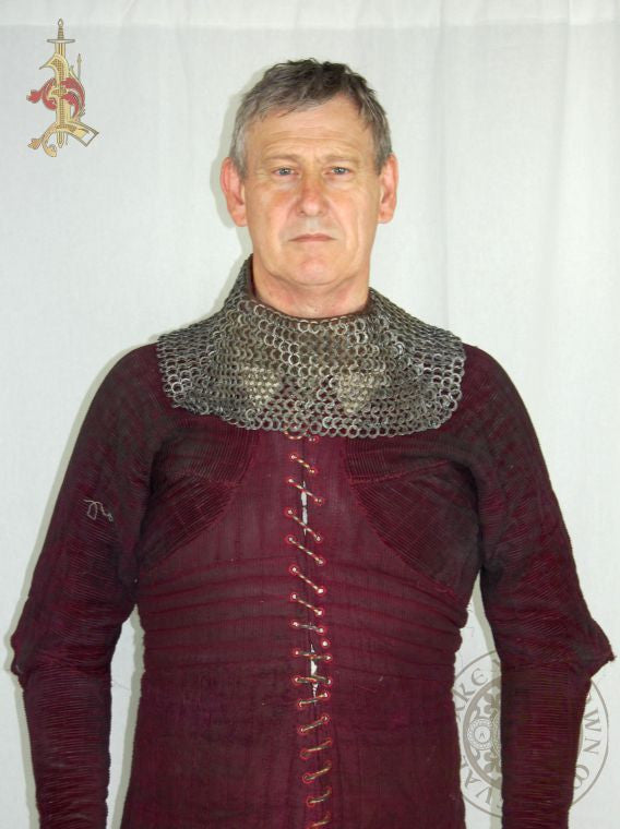 Chainmail standard medieval armour with flat ring riveted