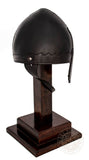 Childrens crusader helmet made from leather