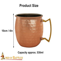 Copper tankard for Moscow Mule