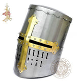 Crusader Knights Helmet suitable for 12th and 13th Century reenactment made from 14 gauge steel
